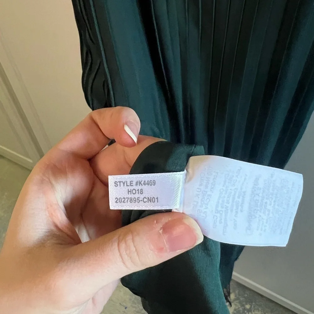 J. Crew Pleated Lace Trim Dress